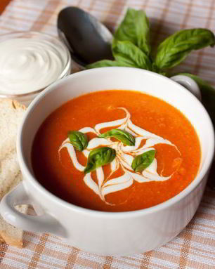 Томатный суп-пюре с нутом