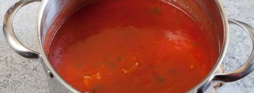 томатный суп-пюре с рисом. Шаг 6