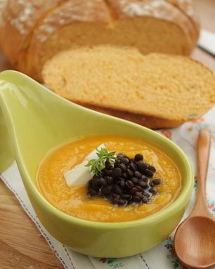 Тыквенный суп-пюре с чечевицей