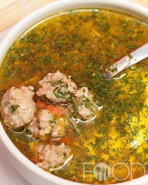 Суп с фрикадельками и вермишелью