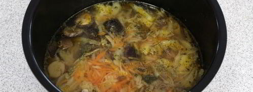 суп с грибами в мультиварке. Шаг 8