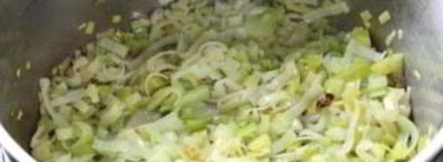 суп с грушей и пореем. Шаг 2