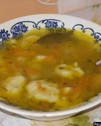 Суп с клецками из теста