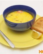 Сырный крем суп с креветками