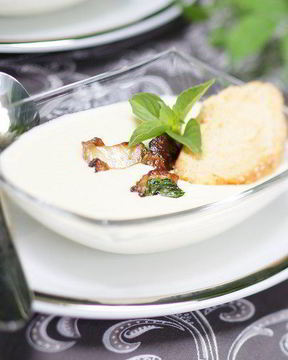 Сырный суп с белыми грибами