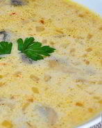 Сырный суп с грибами