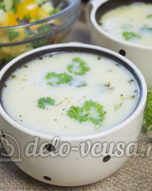 Сырный суп с куриным филе