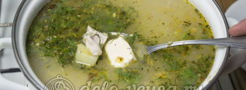 сырный суп с куриным филе. Шаг 9