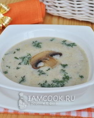 Сырный суп Жульен с грибами