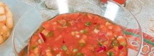 томатно-огуречный суп с чесночными гренками. Шаг 4