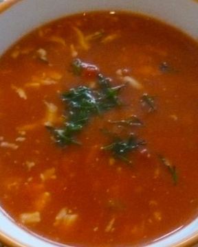 Томатный суп с брынзой