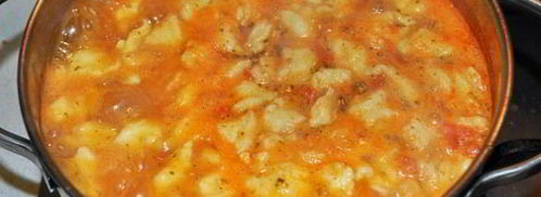 томатный суп с клецками. Шаг 7