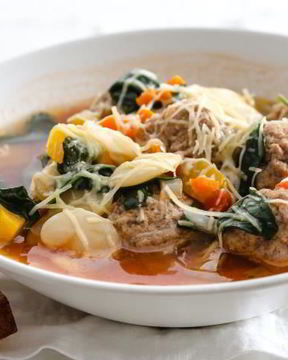 Тосканский суп из белой фасоли с фрикадельками