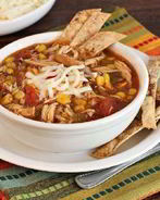 Цветной суп помидоры-моцарелла