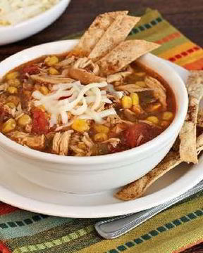 Цветной суп помидоры-моцарелла