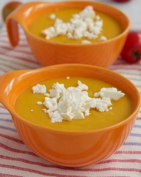 Тыквенный суп с фетой