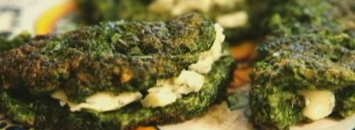 блинчики из шпината с голубым сыром. Шаг 5