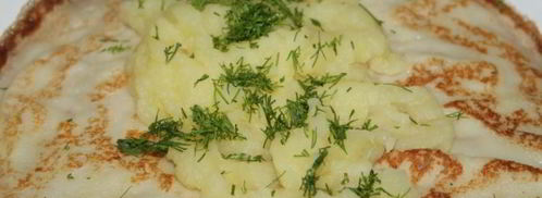 блинчики с картофелем и форелью. Шаг 6