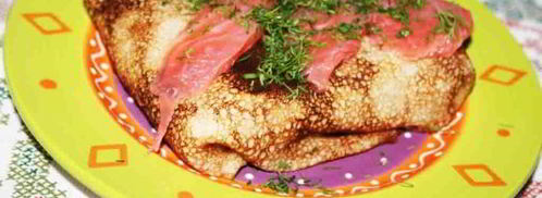 блинчики с картофелем и форелью. Шаг 7