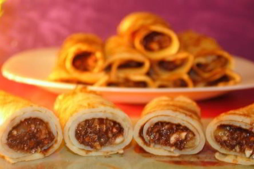 Рецепт блинчики с орехами