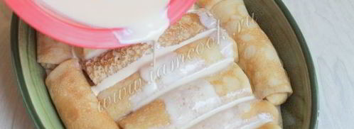 блинчики с творогом запеченые в духовке. Шаг 8