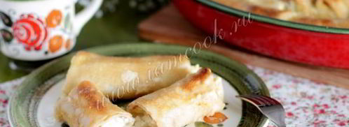 блинчики с творогом запеченые в духовке. Шаг 10