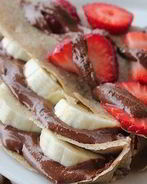 Блины из овсяной муки с бананом и шоколадом