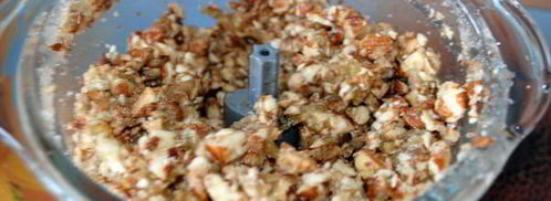 блины на коньяке с ореховой начинкой. Шаг 3