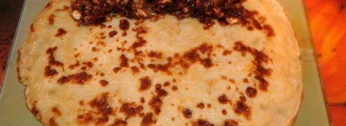 блины на коньяке с ореховой начинкой. Шаг 6