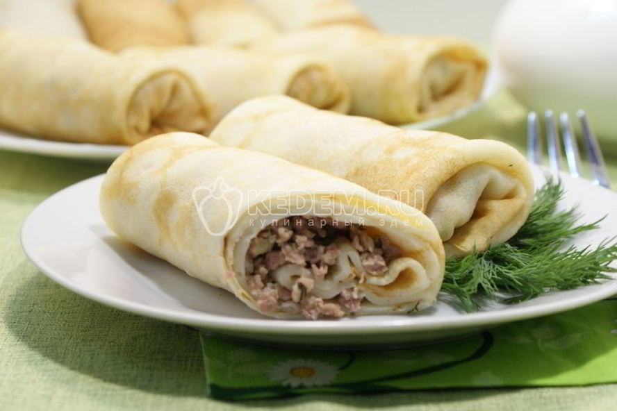 Рецепт блины с мясом