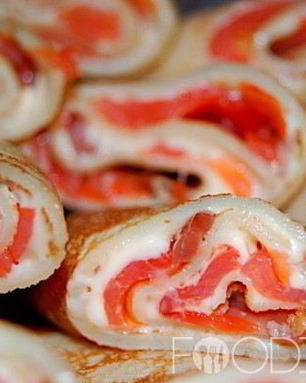 Блины с семгой