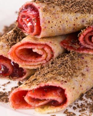 Блины с вареньем и шоколадом