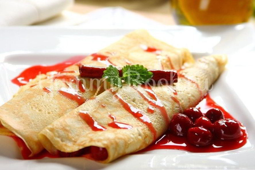 Рецепт блины с вишнями