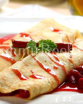 Блины с вишнями