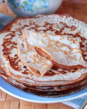 Блины заварные на кефире с дырочками