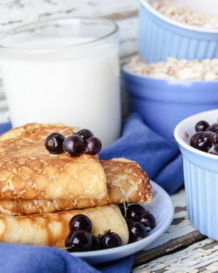 Диетические блинчики на овсяных хлопьях