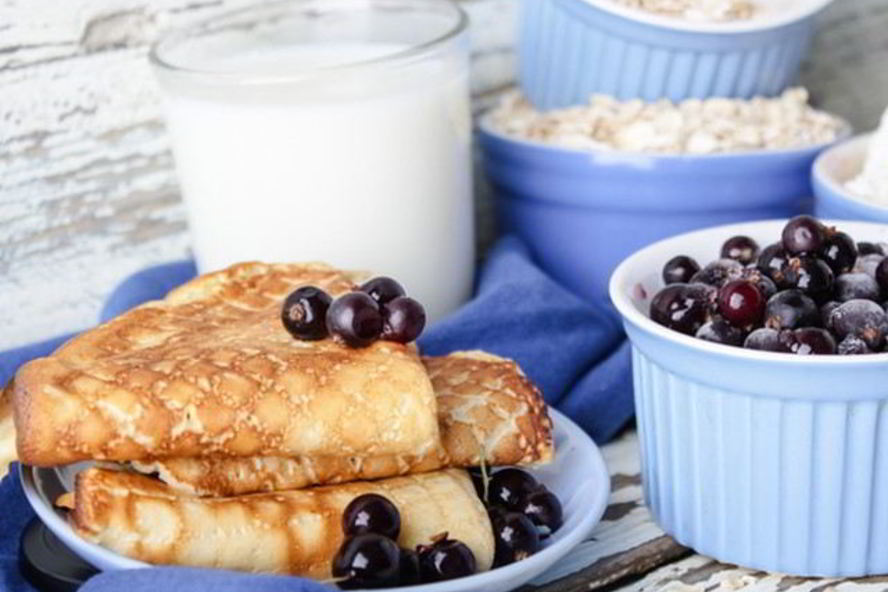 Рецепт диетические блинчики на овсяных хлопьях