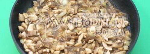 фаршированные блины с грибами и сыром. Шаг 6