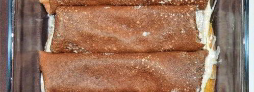 гречневые блинчики с баклажанной начинкой. Шаг 7