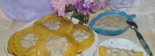 манно-тыквенные блинчики с ореховым соусом. Шаг 18