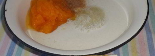 манно-тыквенные блинчики с ореховым соусом. Шаг 8