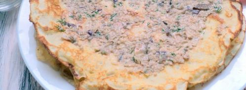 налистники с паштетом из грибов и крем-сыра. Шаг 3