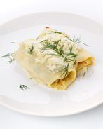 Постные блины на воде с картофелем