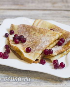 Простые блины на кефире