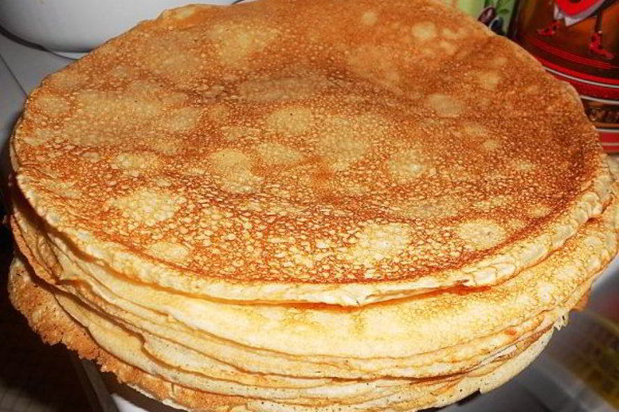 Рецепт разливные блинчики на молоке