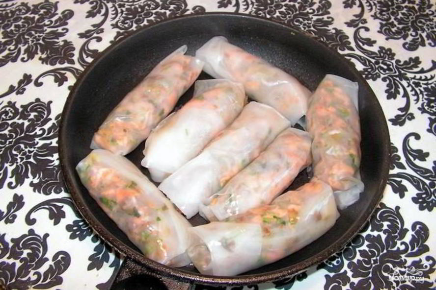 Рецепт рисовые блинчики с лососем