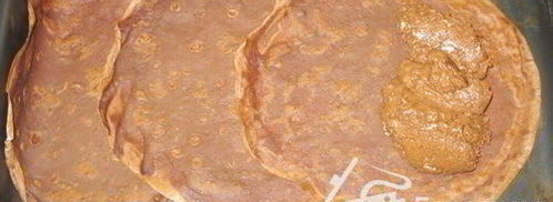 шоколадные блины с суфле полумесяц. Шаг 4