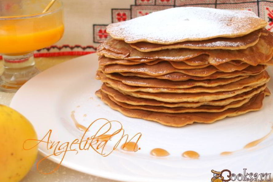 Рецепт тыквенно-яблочные блинчики с корицей