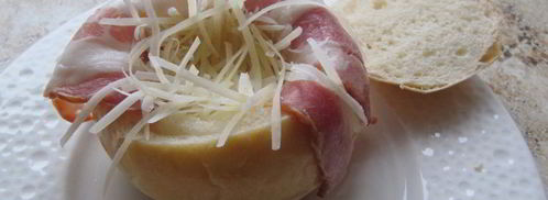 булочки с беконом и яйцом. Шаг 4