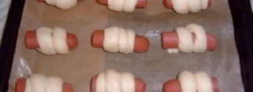 булочки с колбасой. Шаг 12